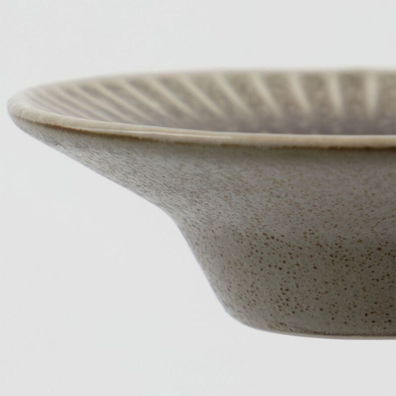 Pleat eggeglass, grå/brun, 4 stk