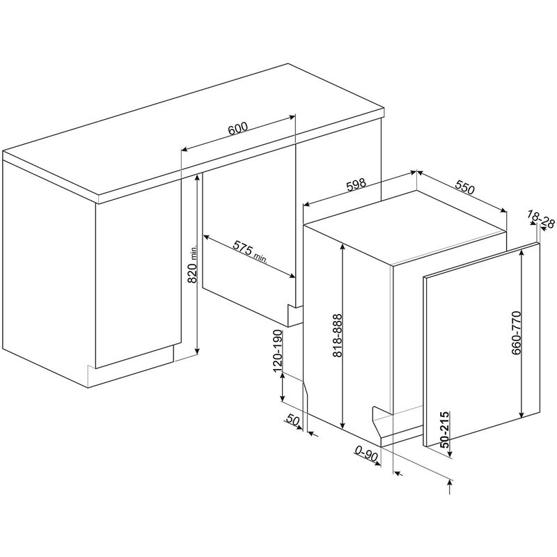 STL324AQLL integrerbar opvaskemaskine