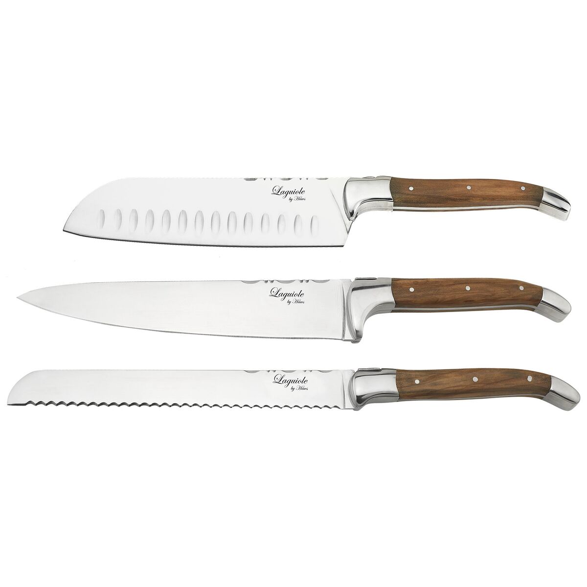 Knivset 3 delar, Olive