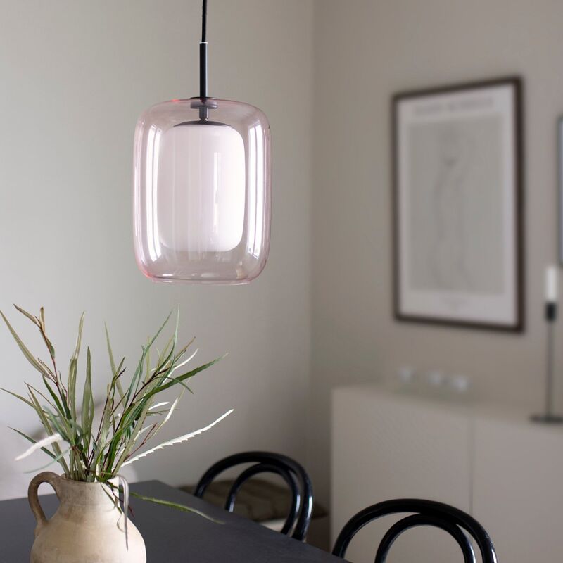 Cuboza riippuvalaisin, 20 cm, persikka/valkoinen