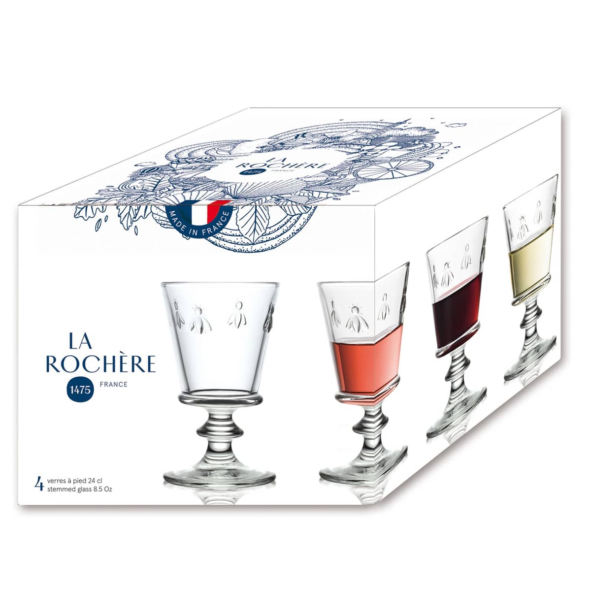 Abeille viinilasi 24 cl 4 kpl, kirkas