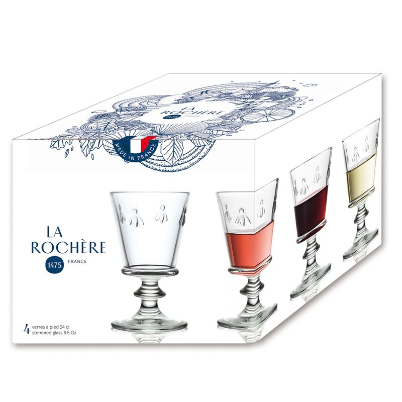 Abeille vinglas 24 cl 4-pak, klar