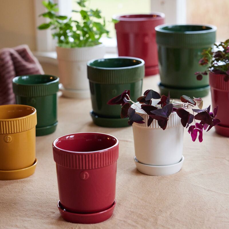 Elise kruka med fat, 14 cm