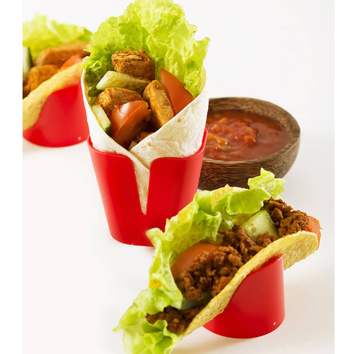 DaloLindén Tacoholder 4 stk Rød Plast