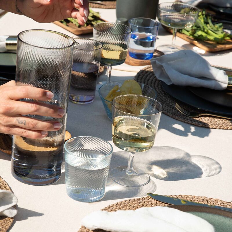 RAW Unique Swirl highballglas 45 cl, grå