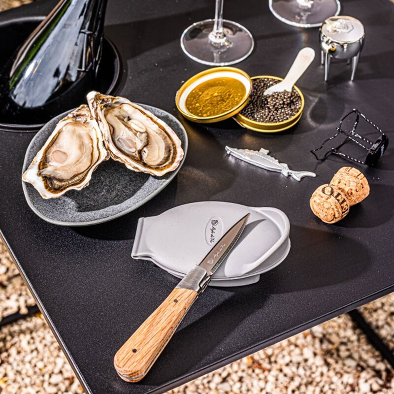 Laguiole Gaveæske med østerskniv 5 dele, egetræ