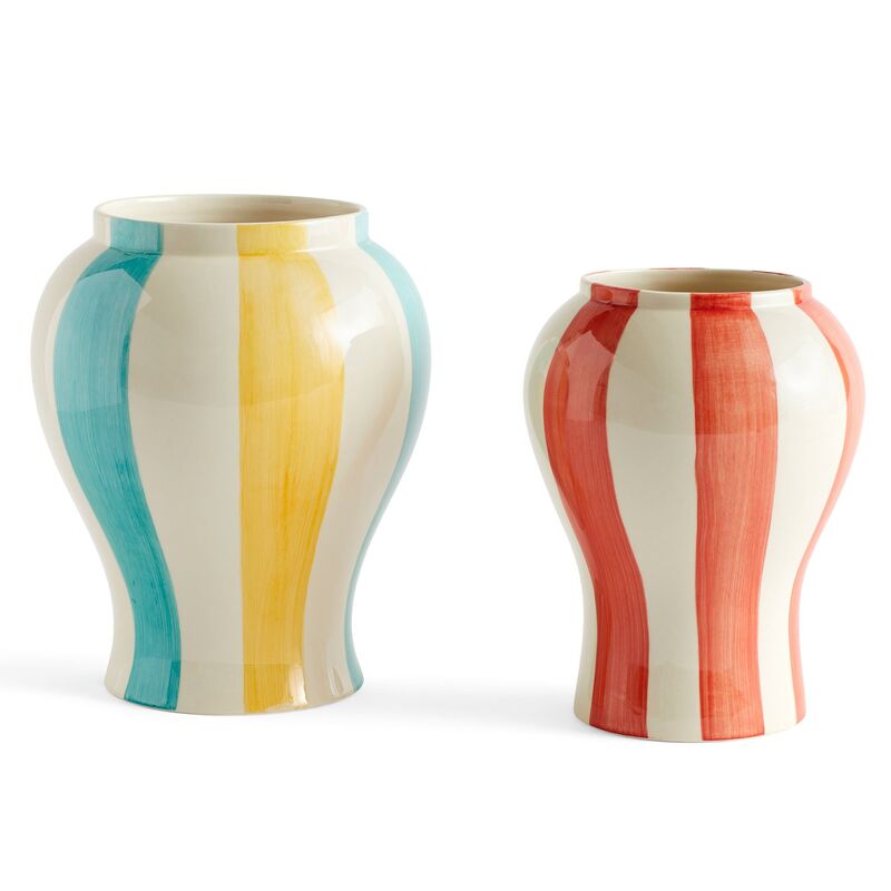 Sobremesa Stripe vase, small, rød