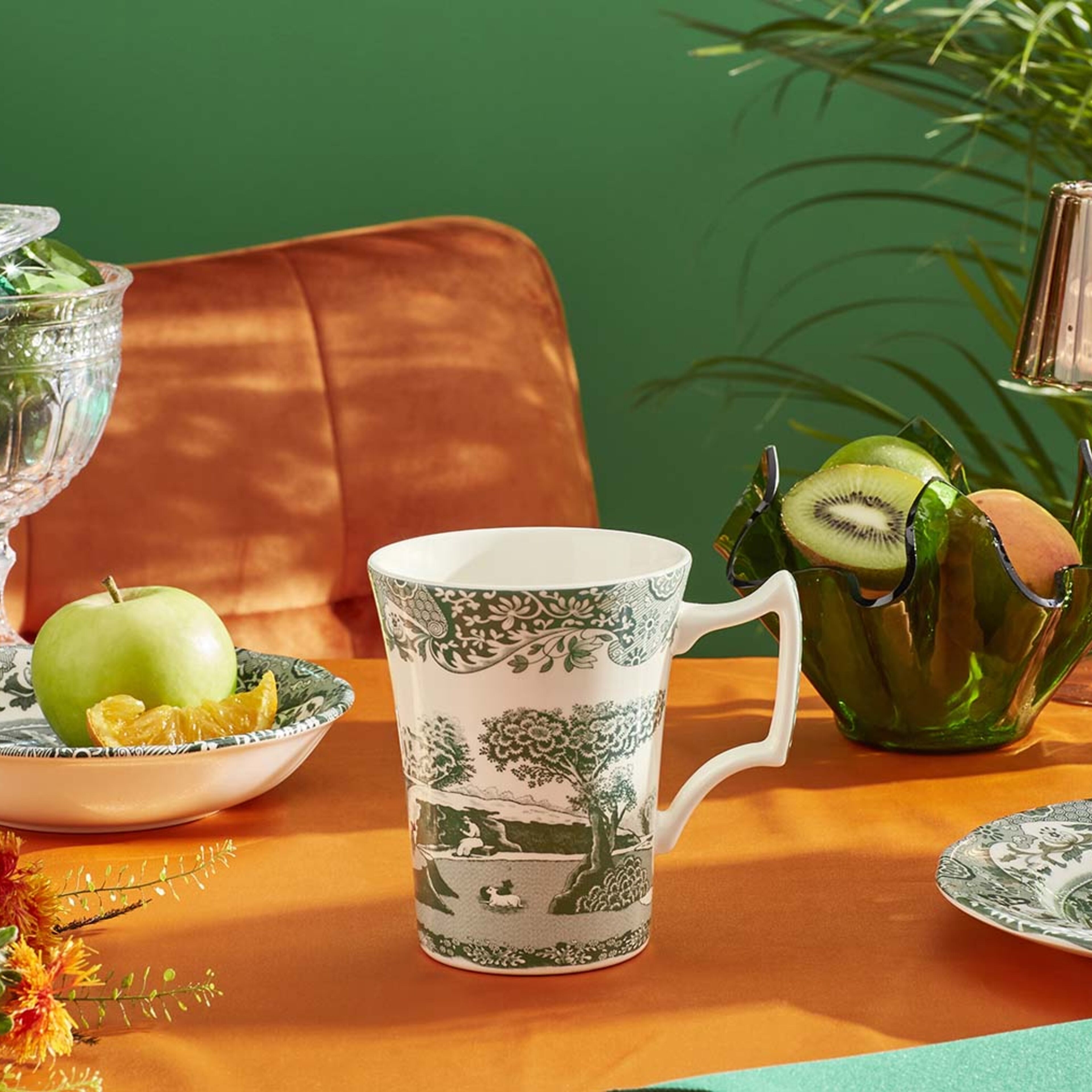 Heritage Green Italian mugg 28 cl, grön/vit