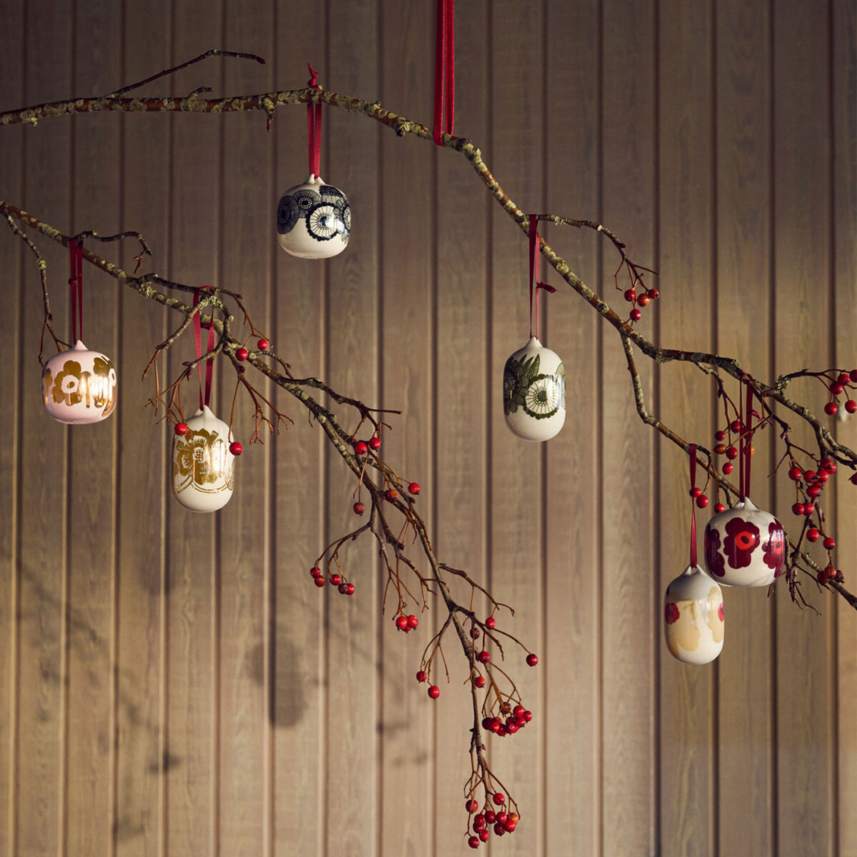 Tiara juleornament, hvit/gull