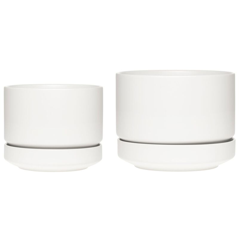 Arabia SN blomsterpotte 19 cm, matt hvit