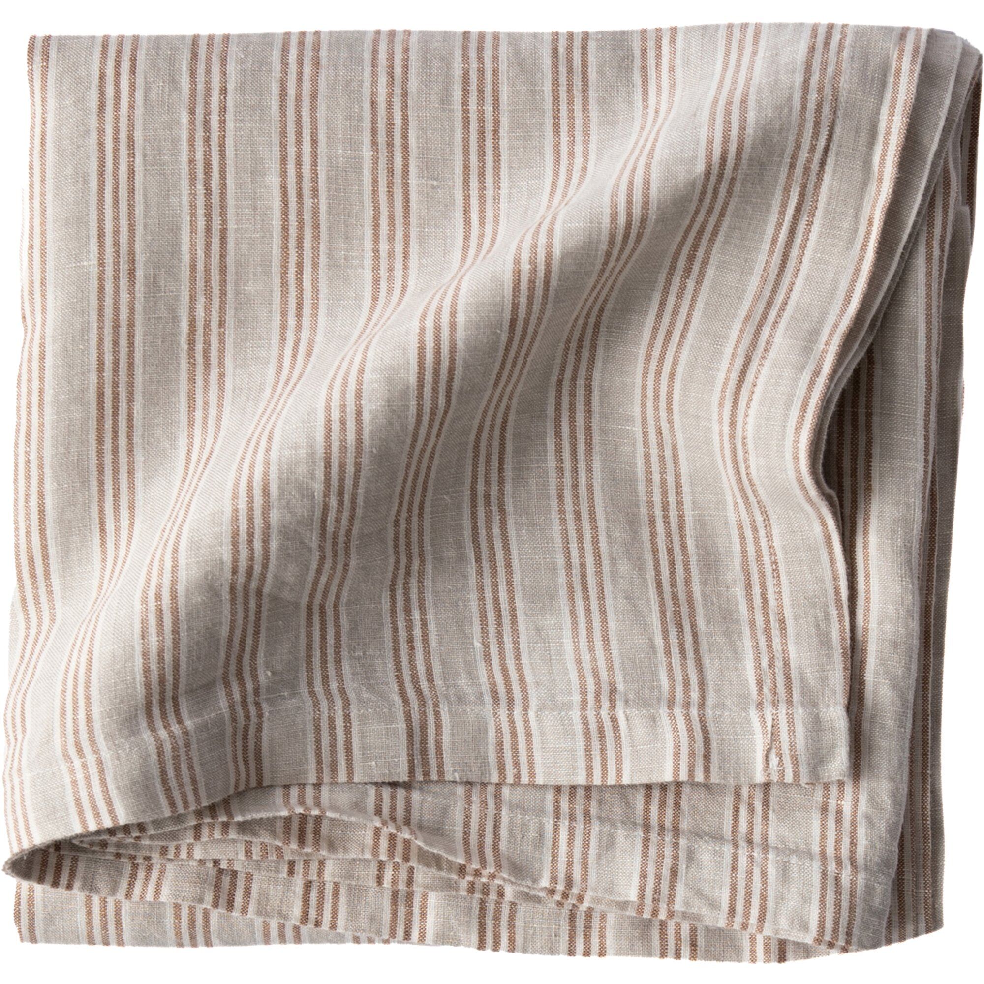 Tell Me More Bordduk lin 175x175 cm Hazelnut Stripe