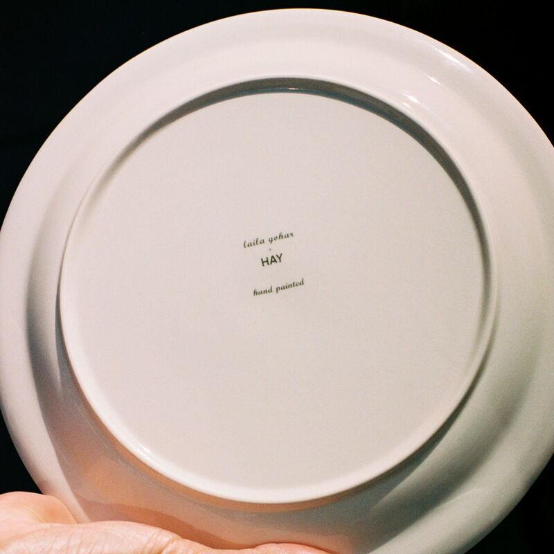 tallrik 24,5 cm, 2-pack, grön/sand