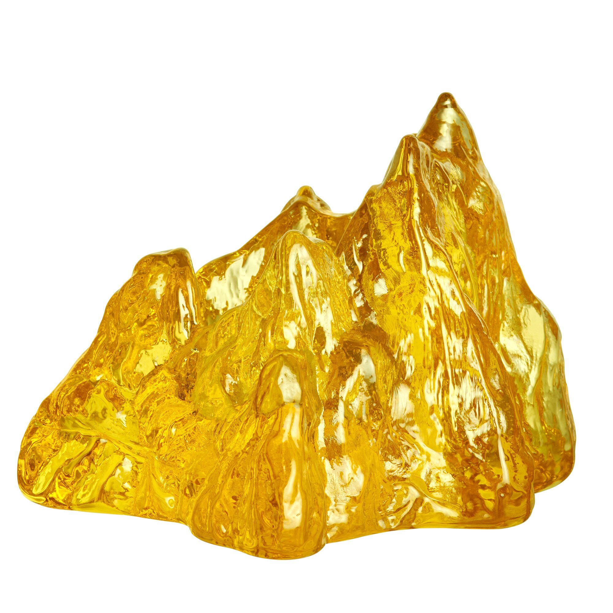 Kosta Boda - The Rock lyslykt 9,1 cm gul