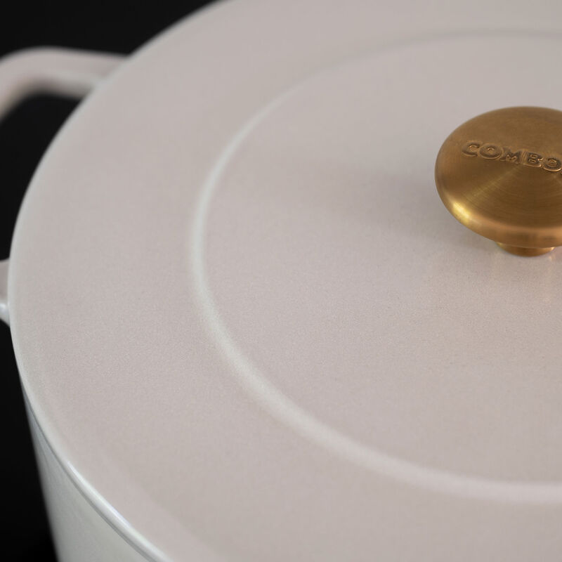 Combekk Støpejernsgryte med lokk 24 cm / 3,8 liter, sand