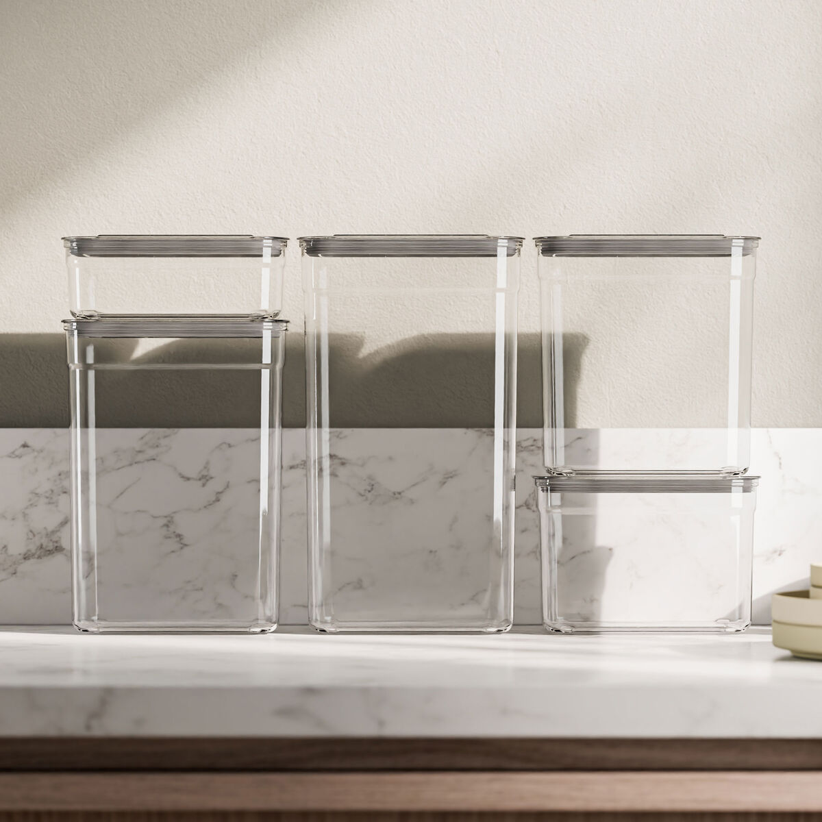 Rektangulære Oppbevaringsbokser 5-pack