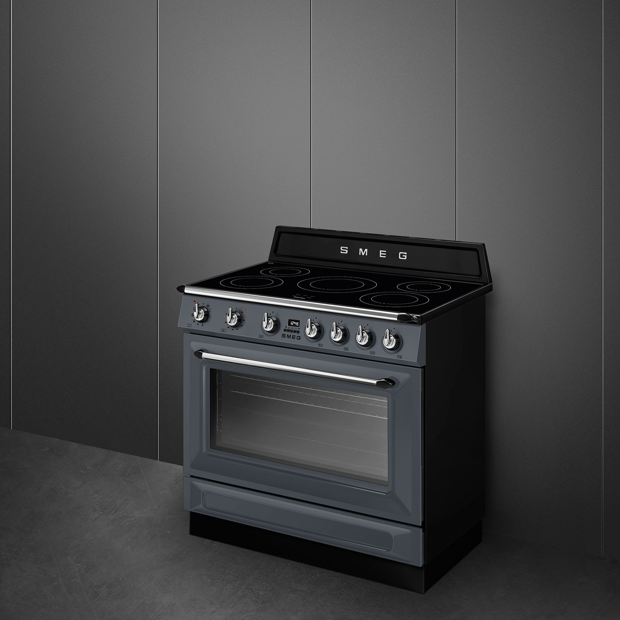 Smeg TR90IPGR Victoria induktionsspis med pyrolys 90 cm, grå