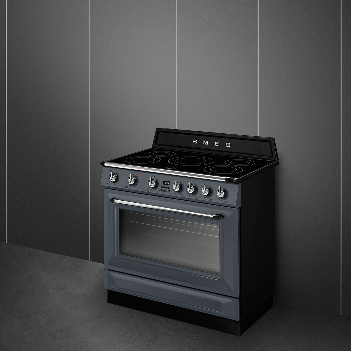 Smeg TR90IPGR Victoria induktionsspis med pyrolys 90 cm, grå