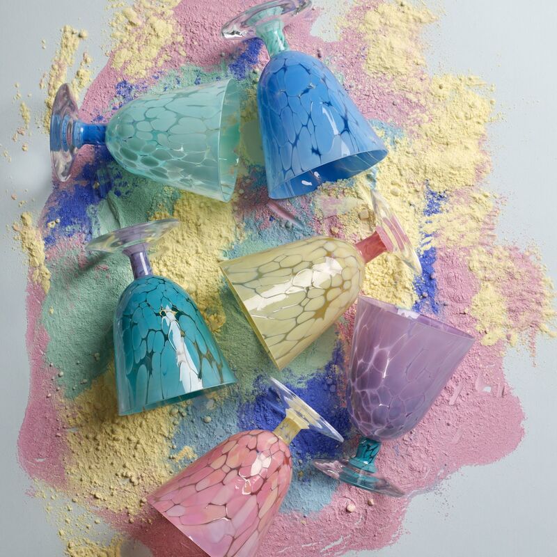 Jubalong vinglass 26 cl, blå