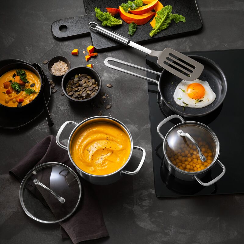 grytset, 4 delar + 3 glaslock