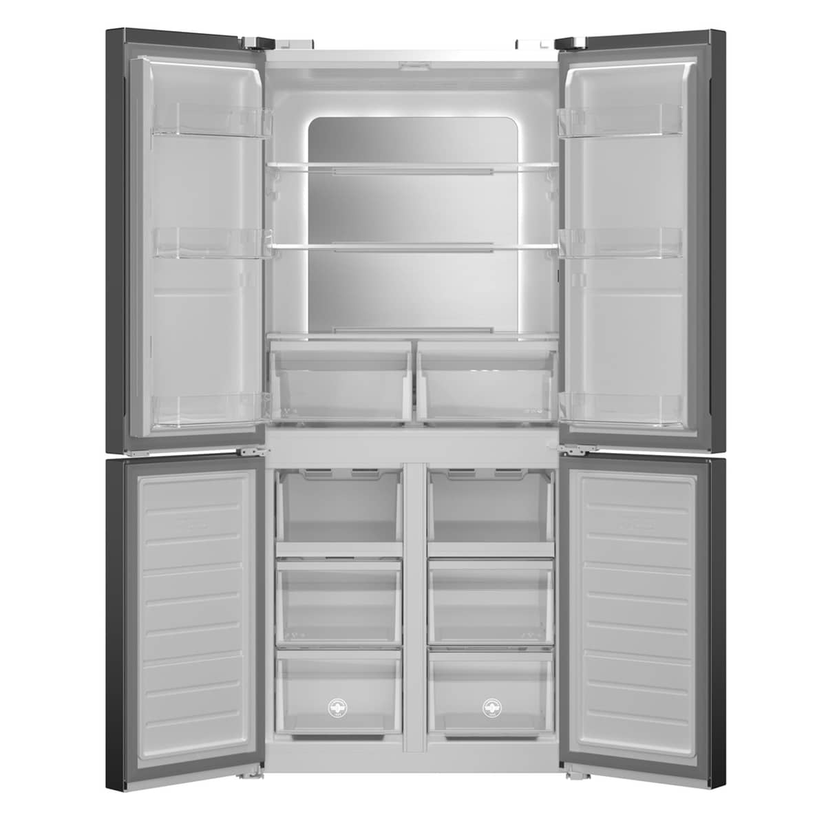 Americana La Germania french door køle-/fryseskab 179 cm, rustfrit stål