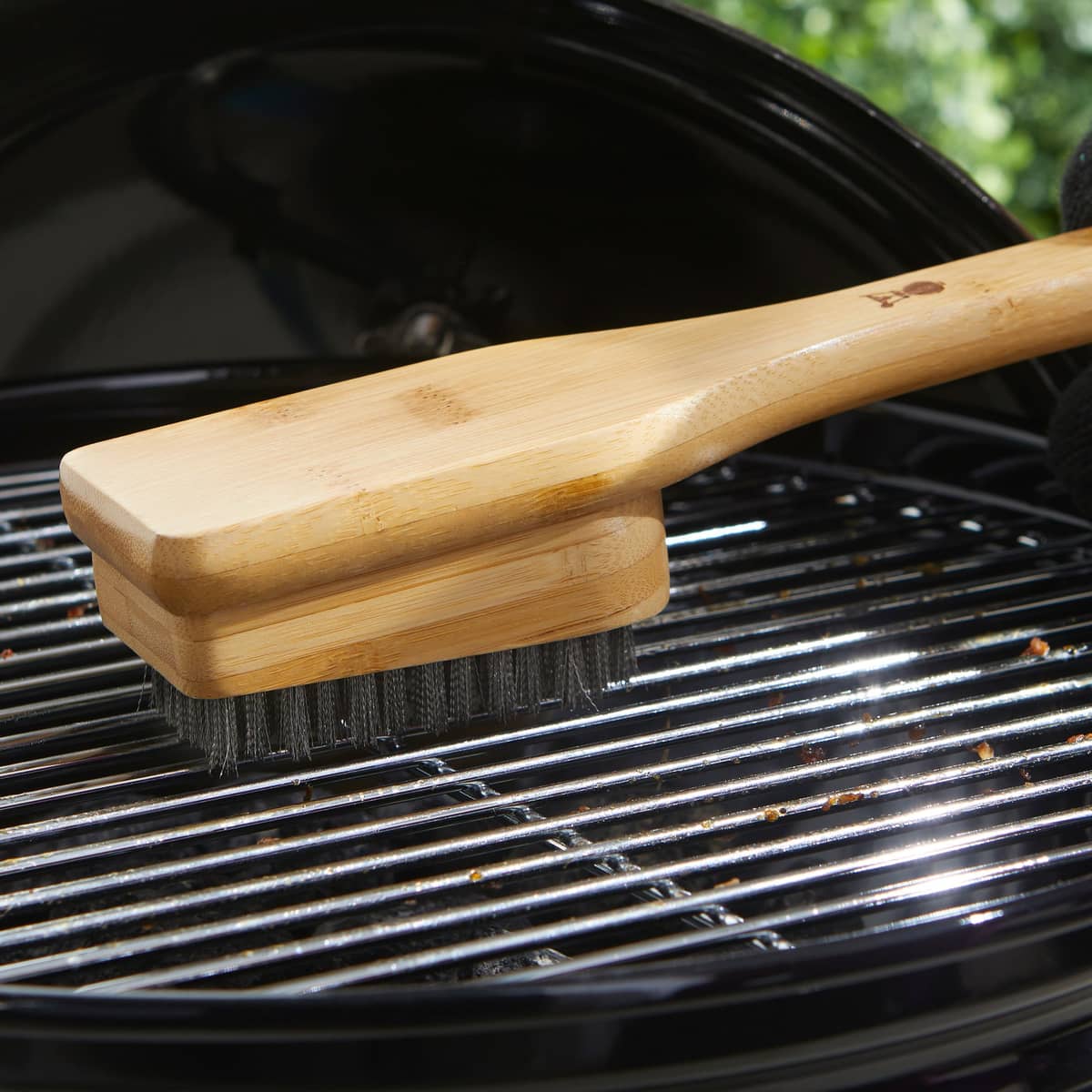 Grillbørste, 30 cm., bambus