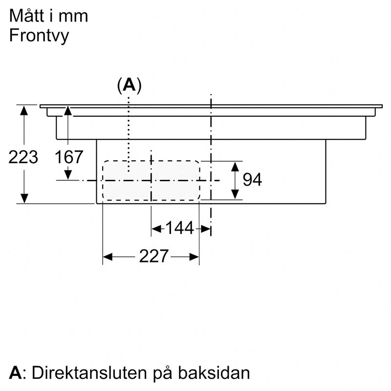 ED811BS16E iQ300 induktionshäll med integrerad fläktkåpa 80 cm