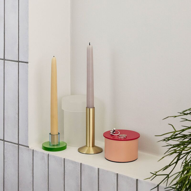 Astra ljusstake 7 cm, blå/grön