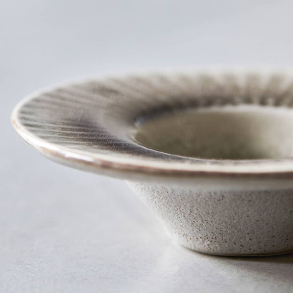 Pleat eggeglass, grå/brun, 4 stk
