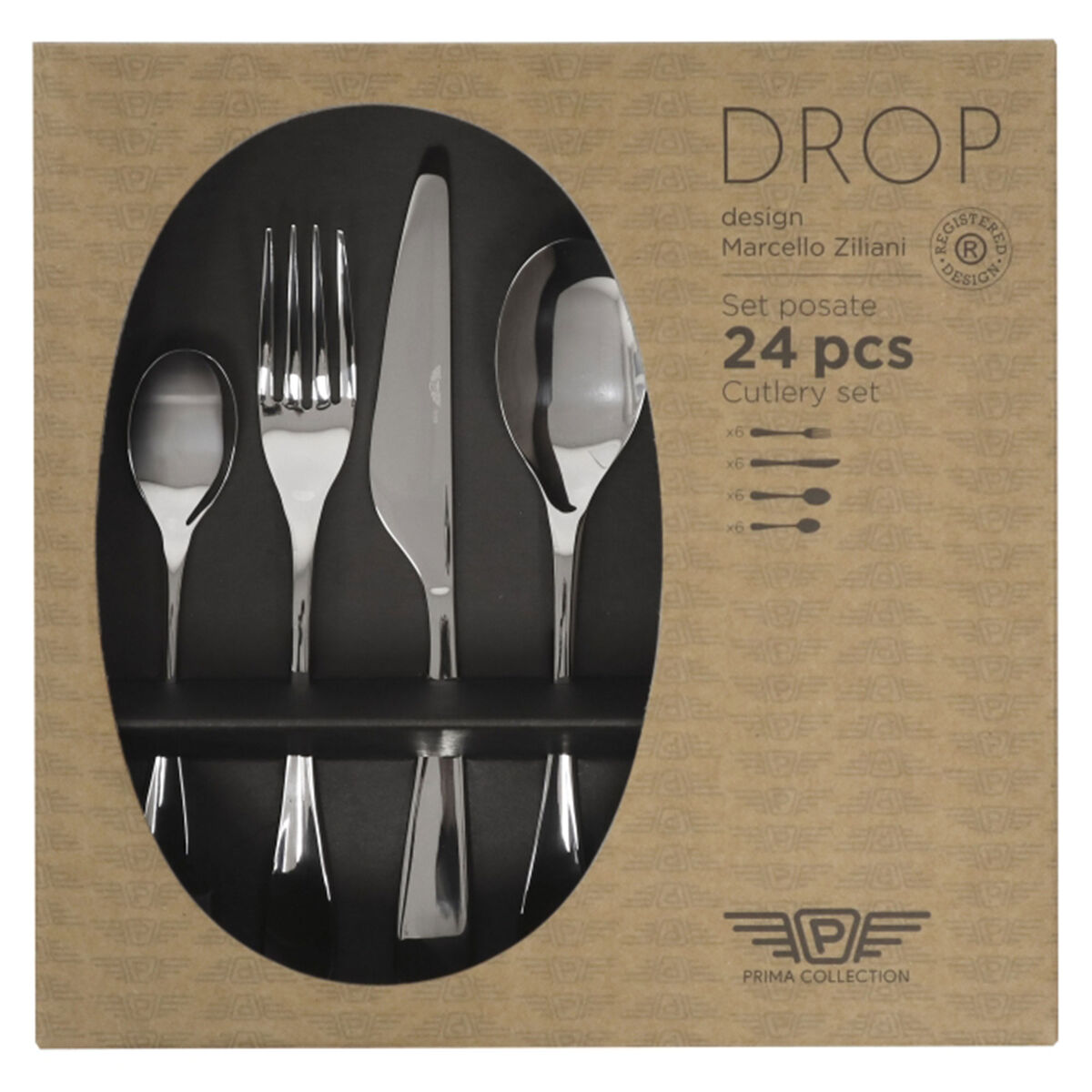 Pintinox Drop bestickset, 24 delar