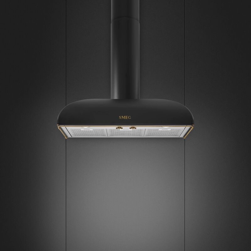 KS89AOE Seinälle asennettava liesituuletin, 90 cm, antrasiitti ja messinki