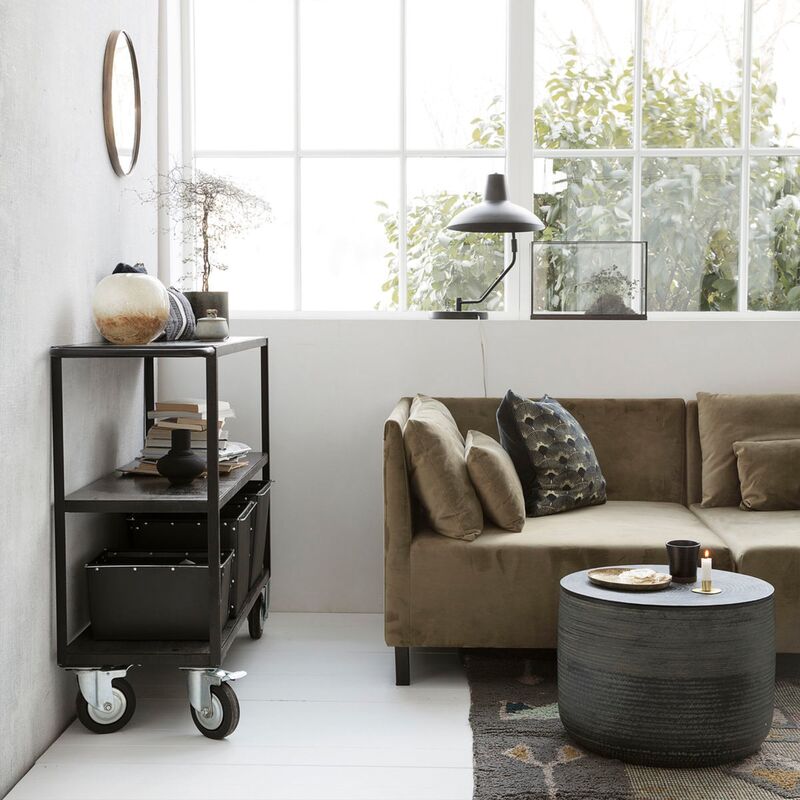 Reol serveringsvogn, sort