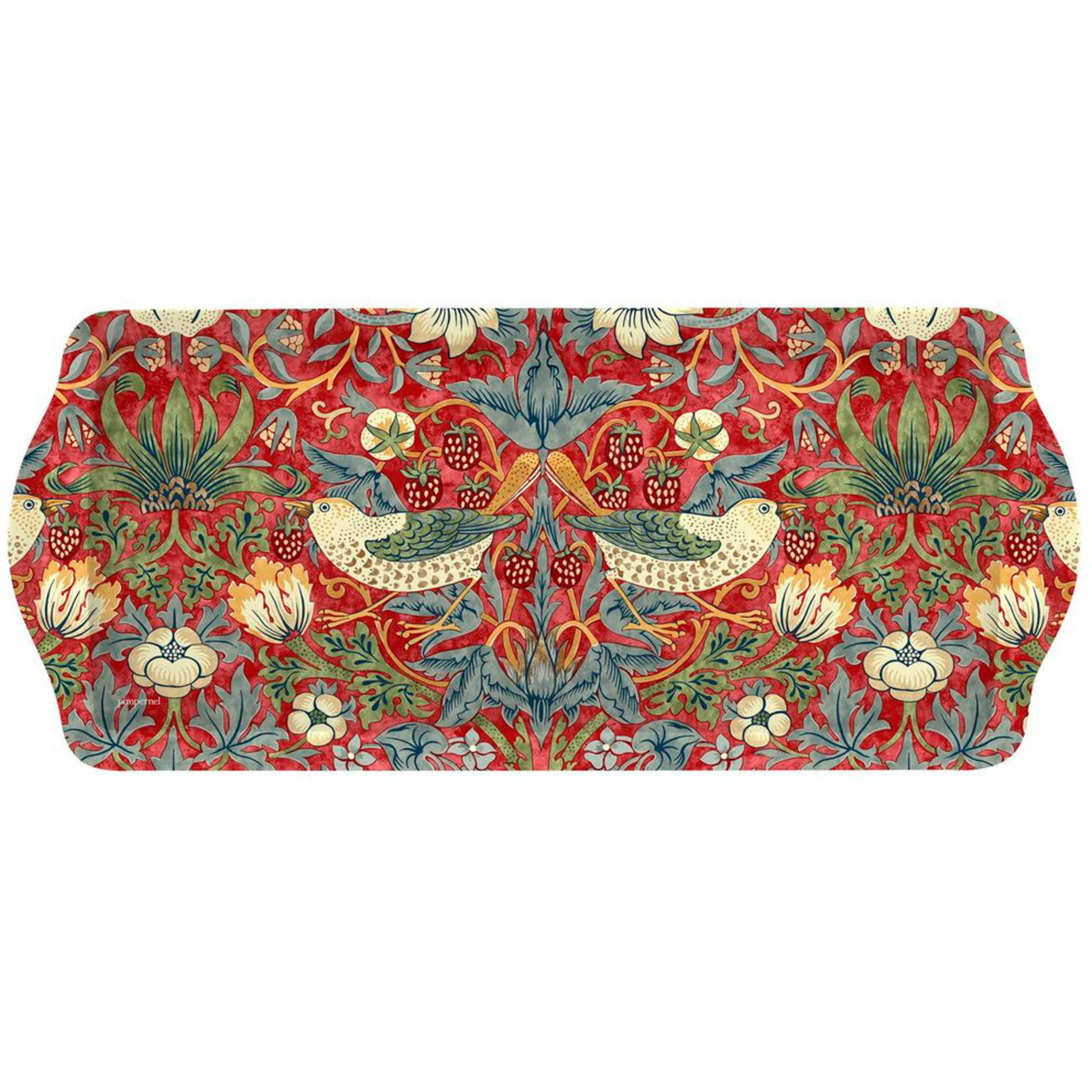 Strawberry Thief Röd Smörgåsbricka