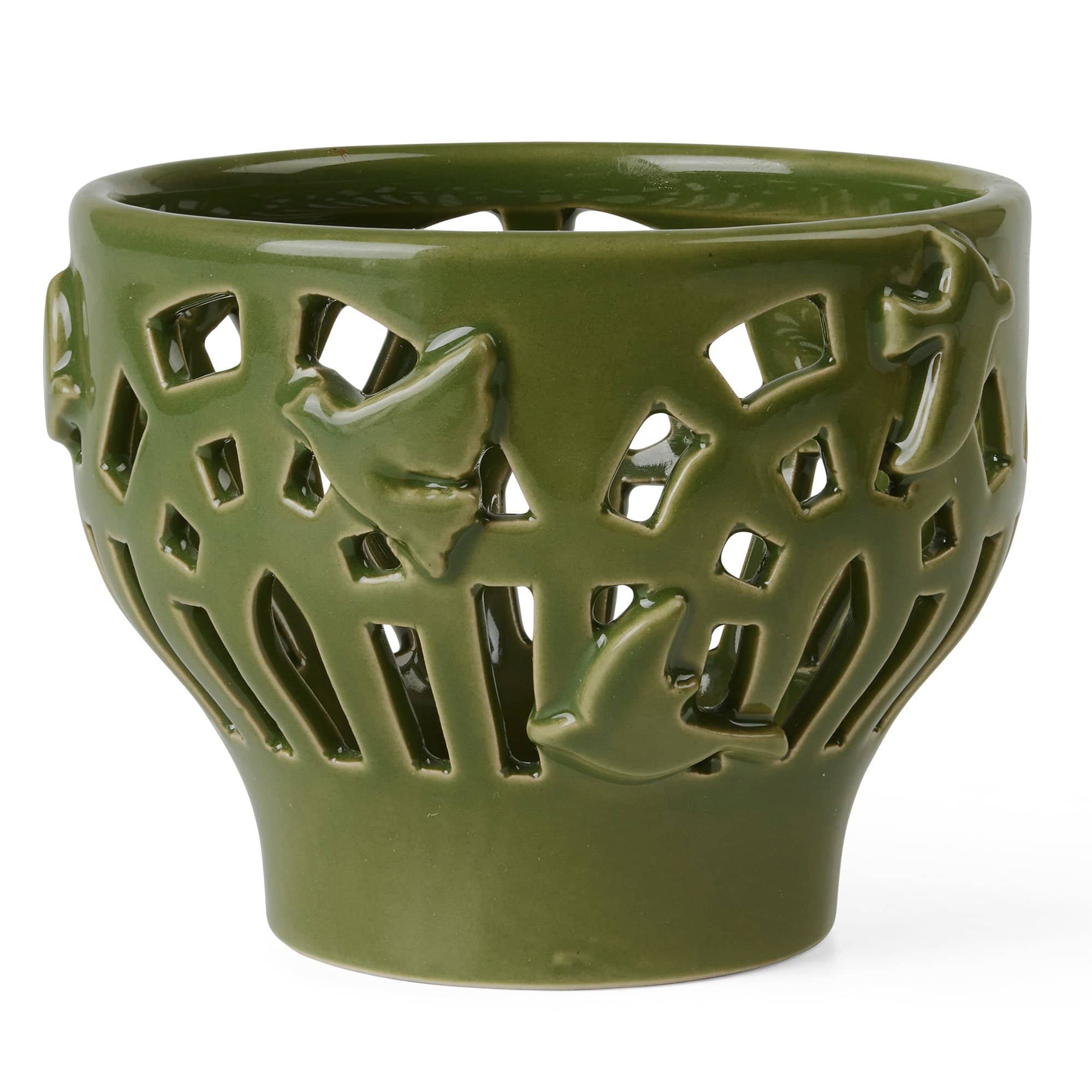 Produktfoto för Kähler Orangery ljuslykta Ø 9,5 cm, green garden