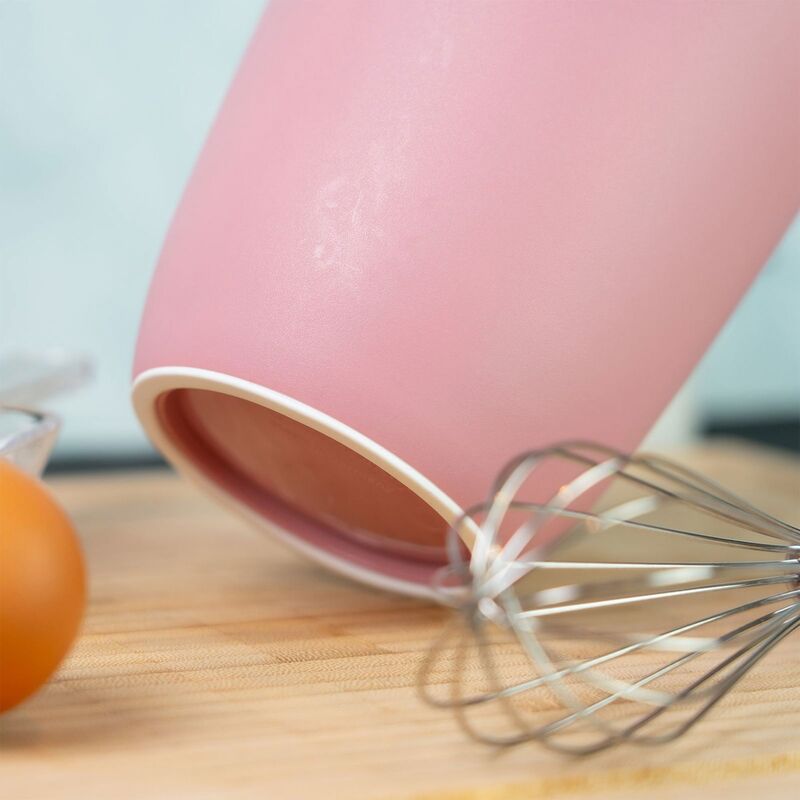 Blandskål 1 liter, rosa/vit