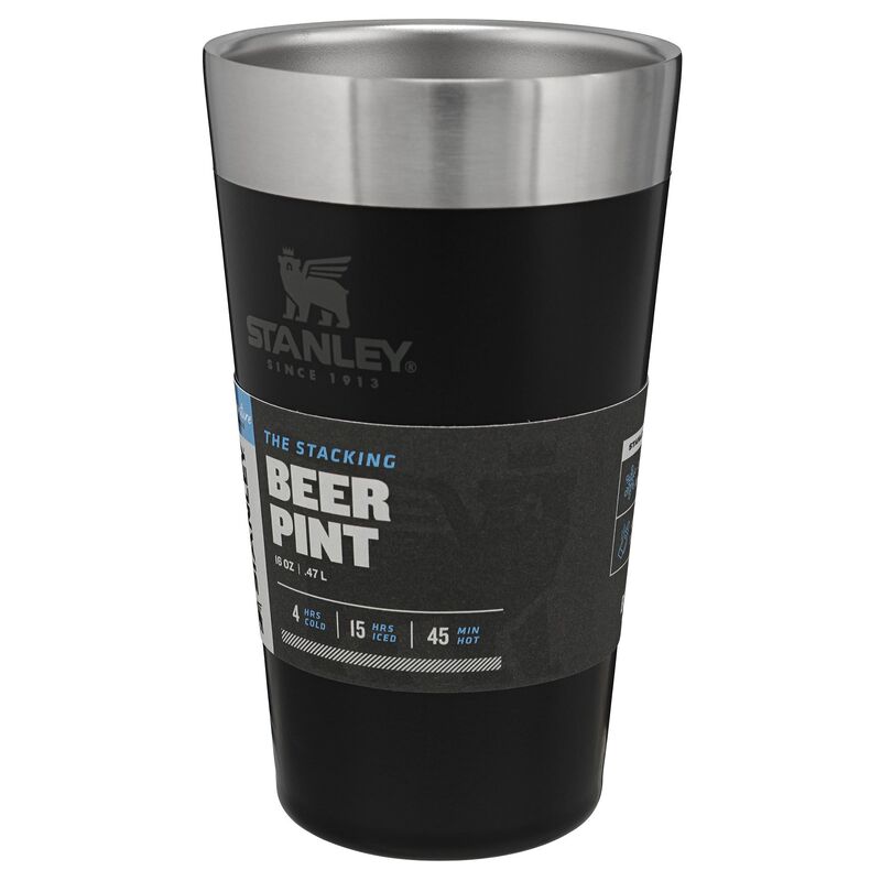 The Stacking Beer Pint, matte black