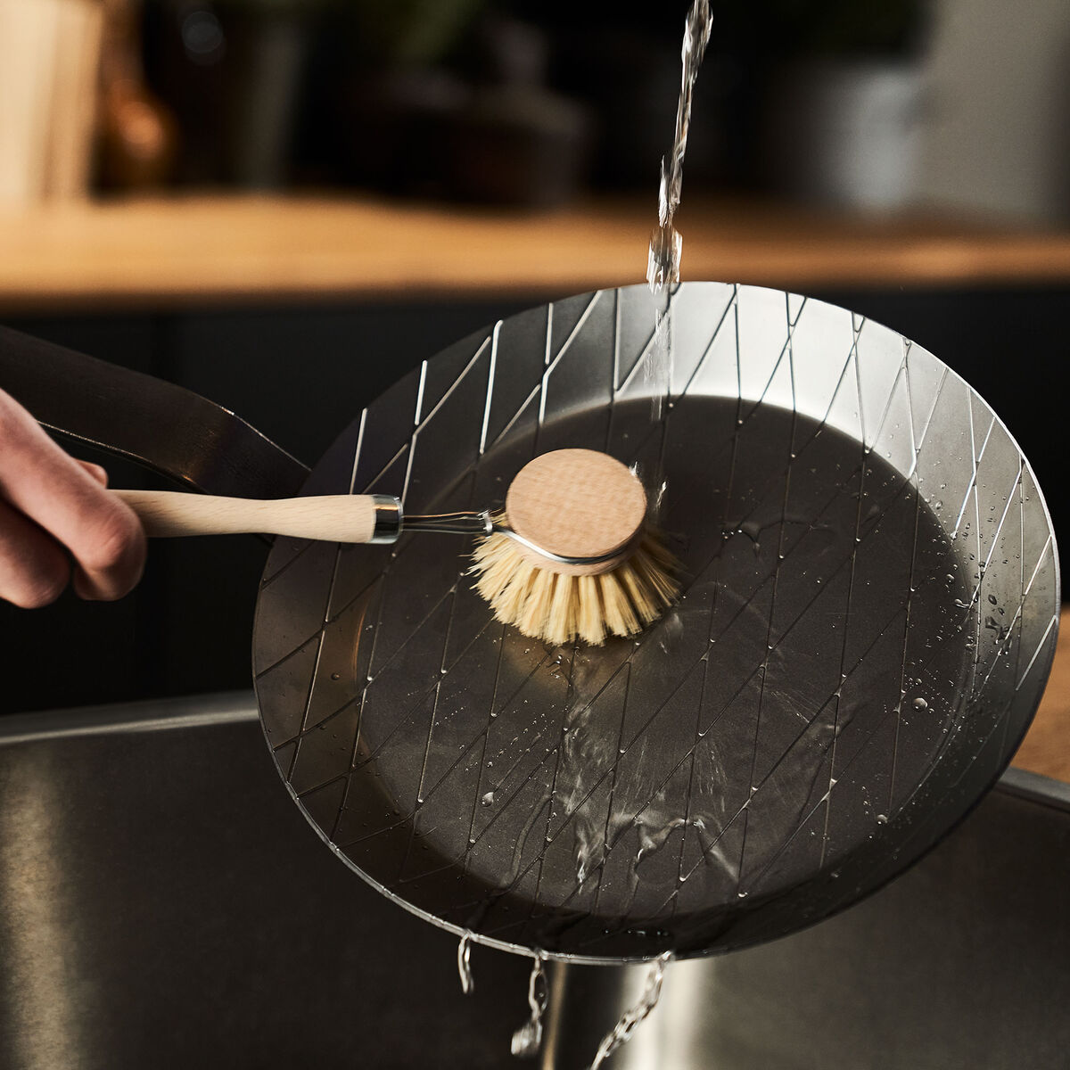 Forge stekepanne/grillpanne 28 cm, karbonstål