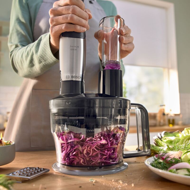 Serie 6 ErgoMaster MSM6M871 stavblender 1200 watt, rustfrit stål