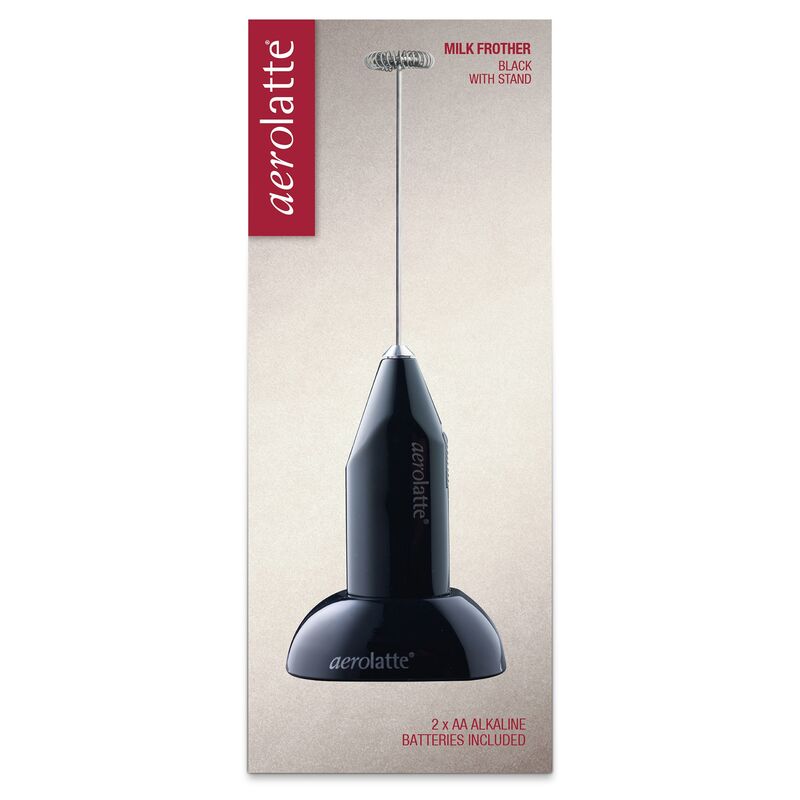 Mjölkskummare med hållare, svart