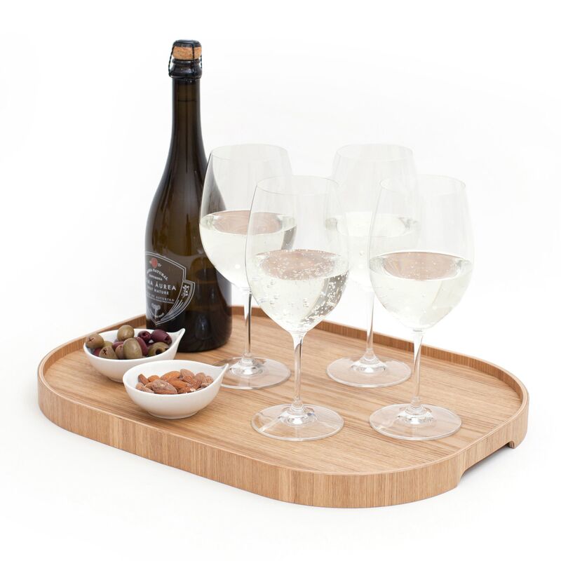 CurveLine tarjoiluvati anti-slip, large, pajupuu/harmaa