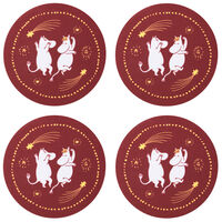 Mummi Festlige Stunder bordbrikker 9 cm, 4 stk.