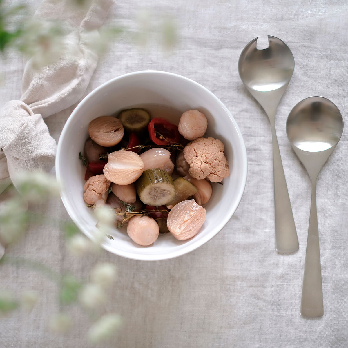 Maya salatbestik, rustfrit stål