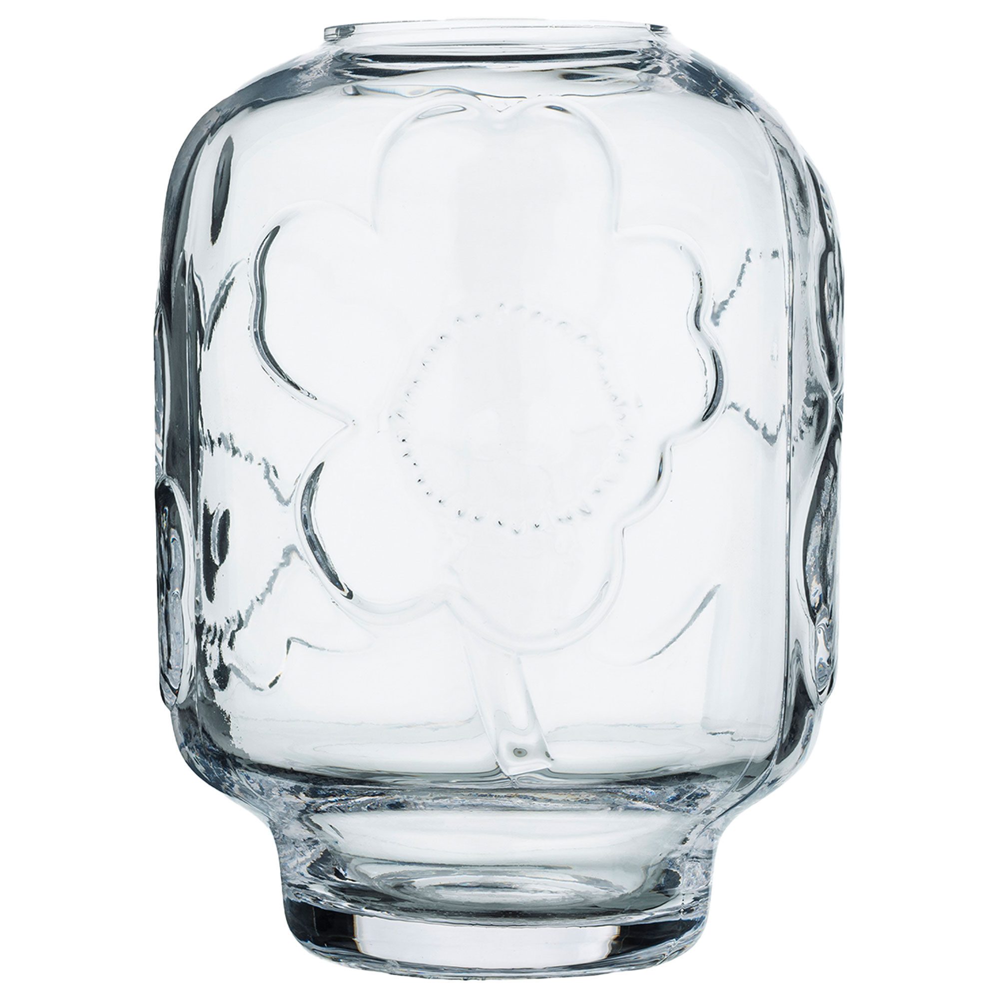 Marimekko Unikko vase glas 18 cm, clear