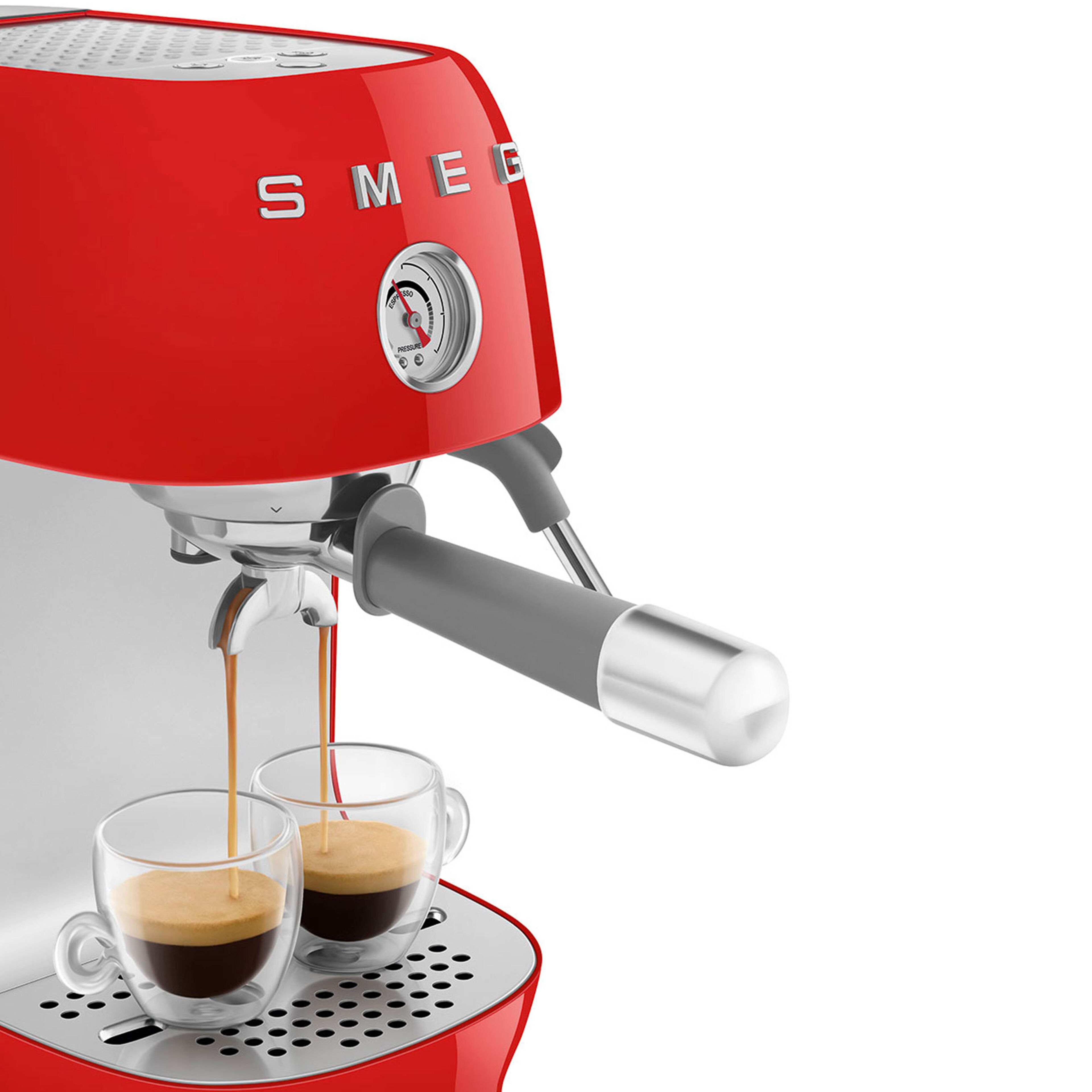 Espressomaskin med Cold Brew, röd