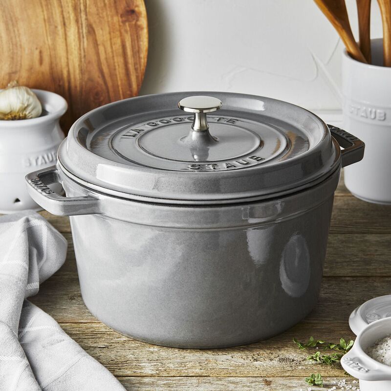 La Cocotte støpejernsgryte 4,8 liter, grå