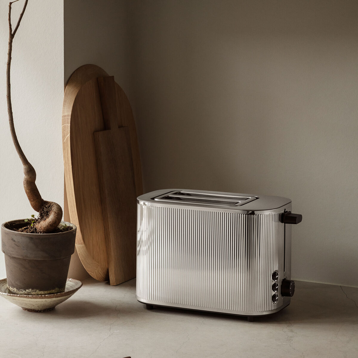 Georg Jensen Bernadotte brødrister, blankpoleret