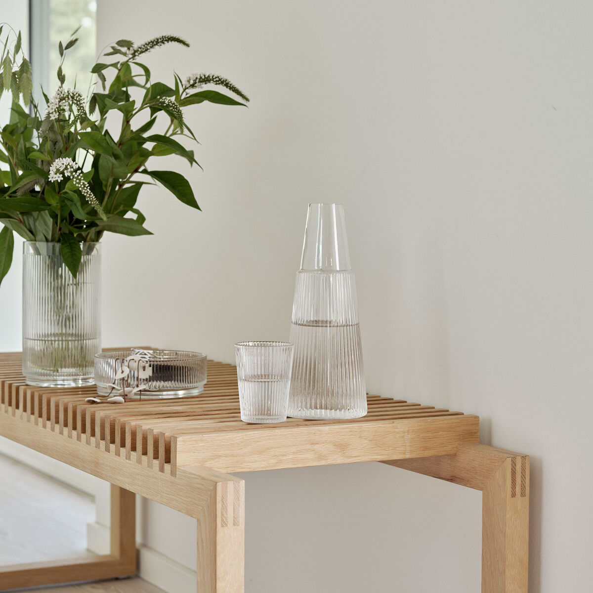 Pilastro karaffel med glass, 1 liter, clear