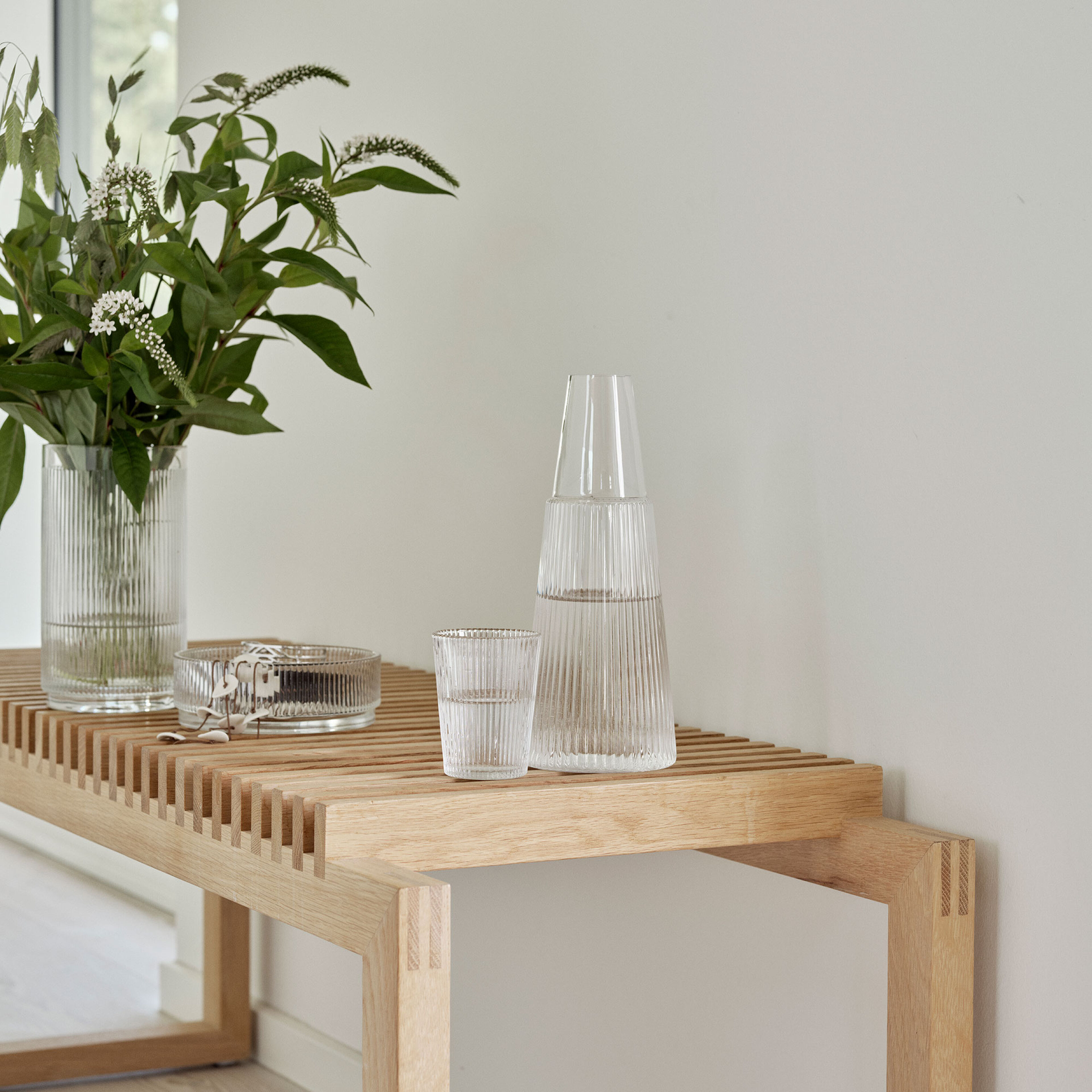 Pilastro karaff med glas, 1 liter, klar