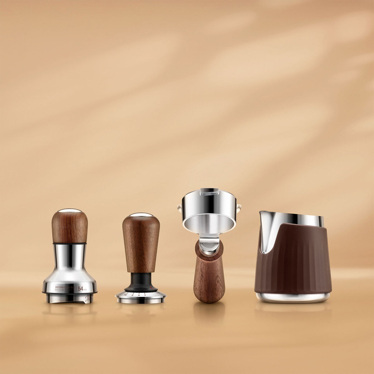 SEA303WLW Tamper og dispenser 58 mm, valnøtt