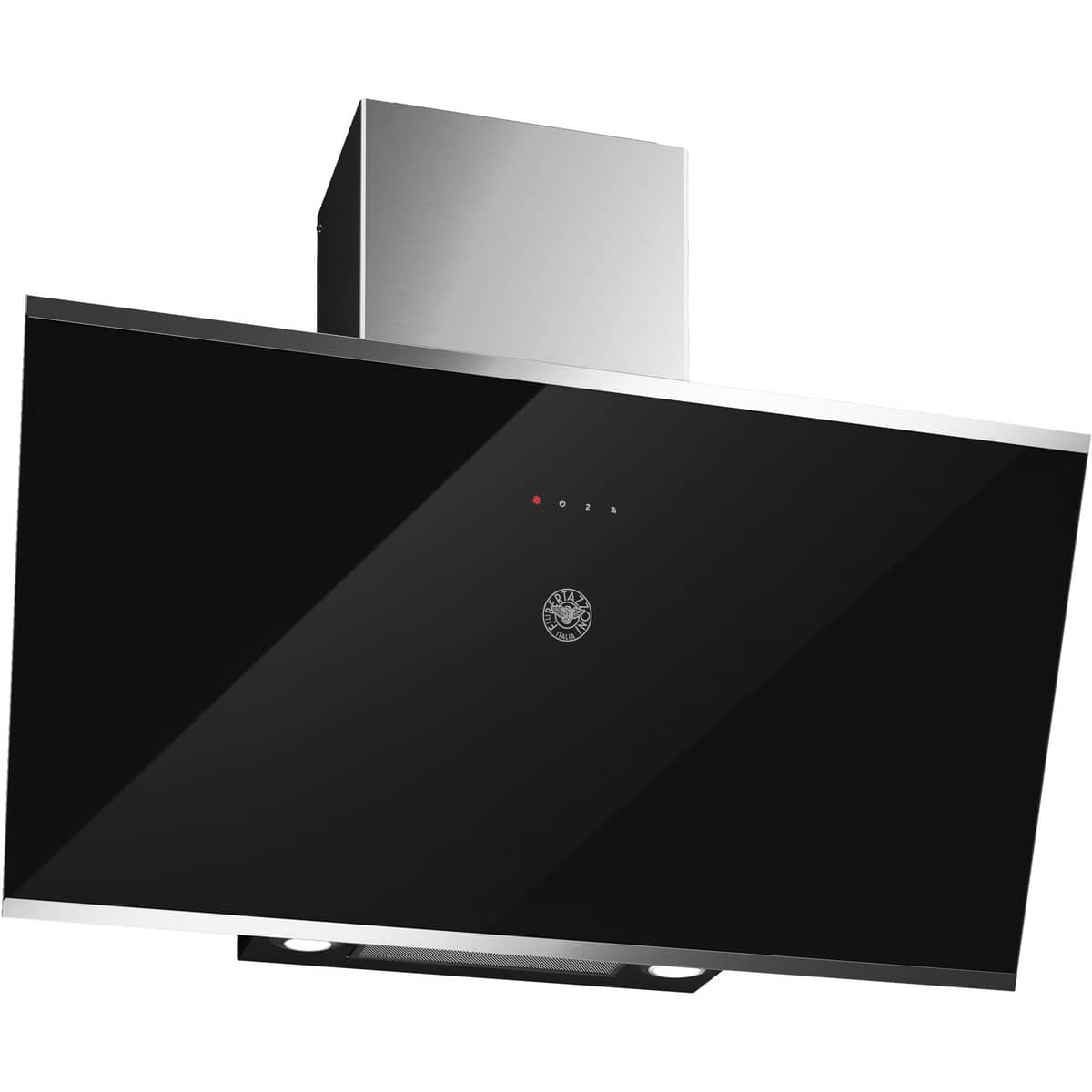 Modern vägghängd fläkt vertikal 90 cm, svart