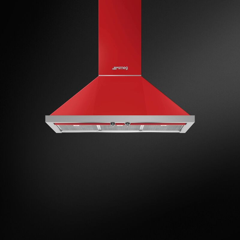 KPF9RD Portofino emhætte 90 cm, rød